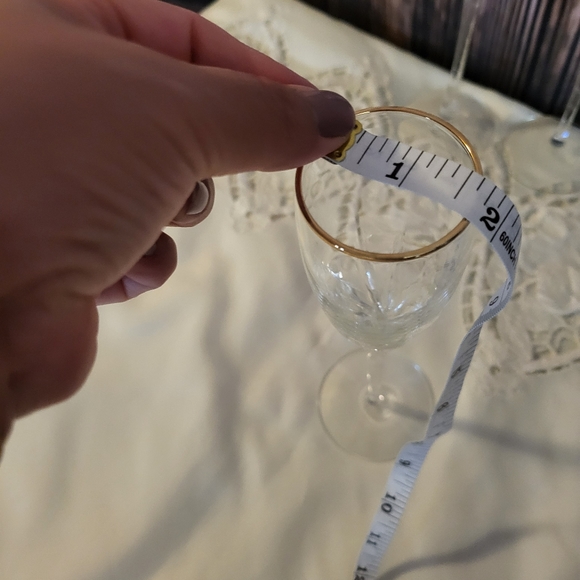 Lenox 4 Pieces Fluted Champagne Glasses With 22 Kt Gold Rim Twist  Stem - Picture 11 of 11